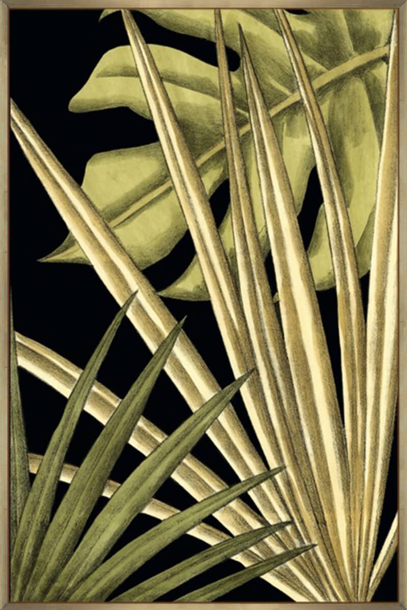 Rustic Tropical Leaves IV - Canvas Gallery Champagne
