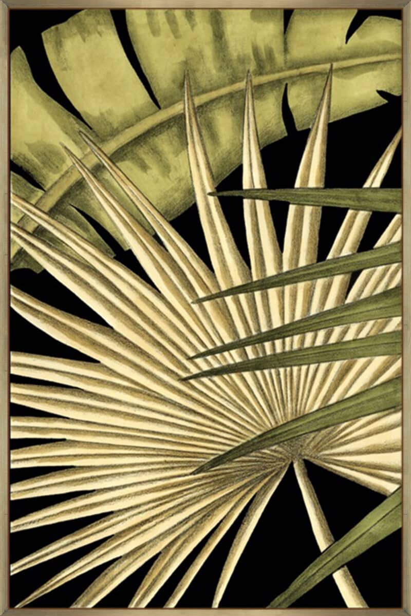 Rustic Tropical Leaves I - Canvas Gallery Champagne