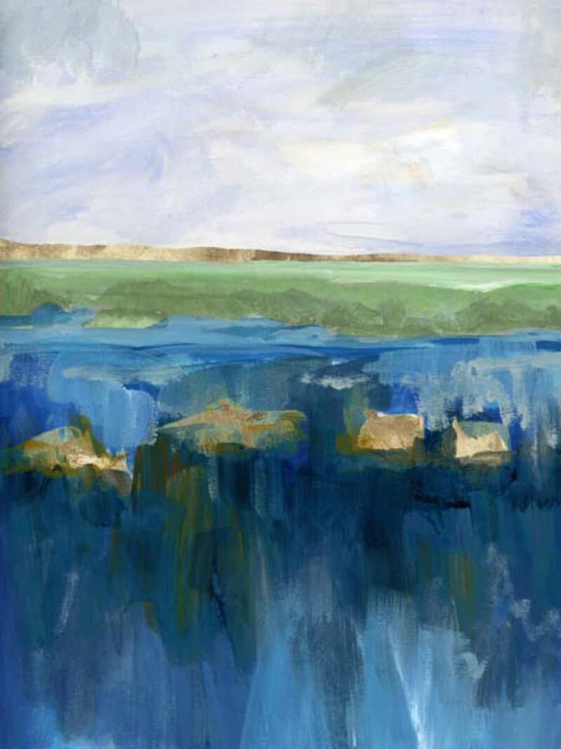 Blue Marsh II - Unframed Canvas Unframed Canvas