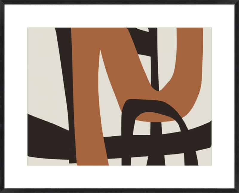 Calming Neutrals I - 10cm Mount Board Box Black