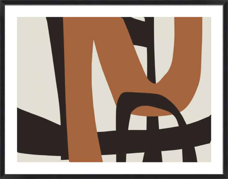 Calming Neutrals I - 5cm White Border Box Black