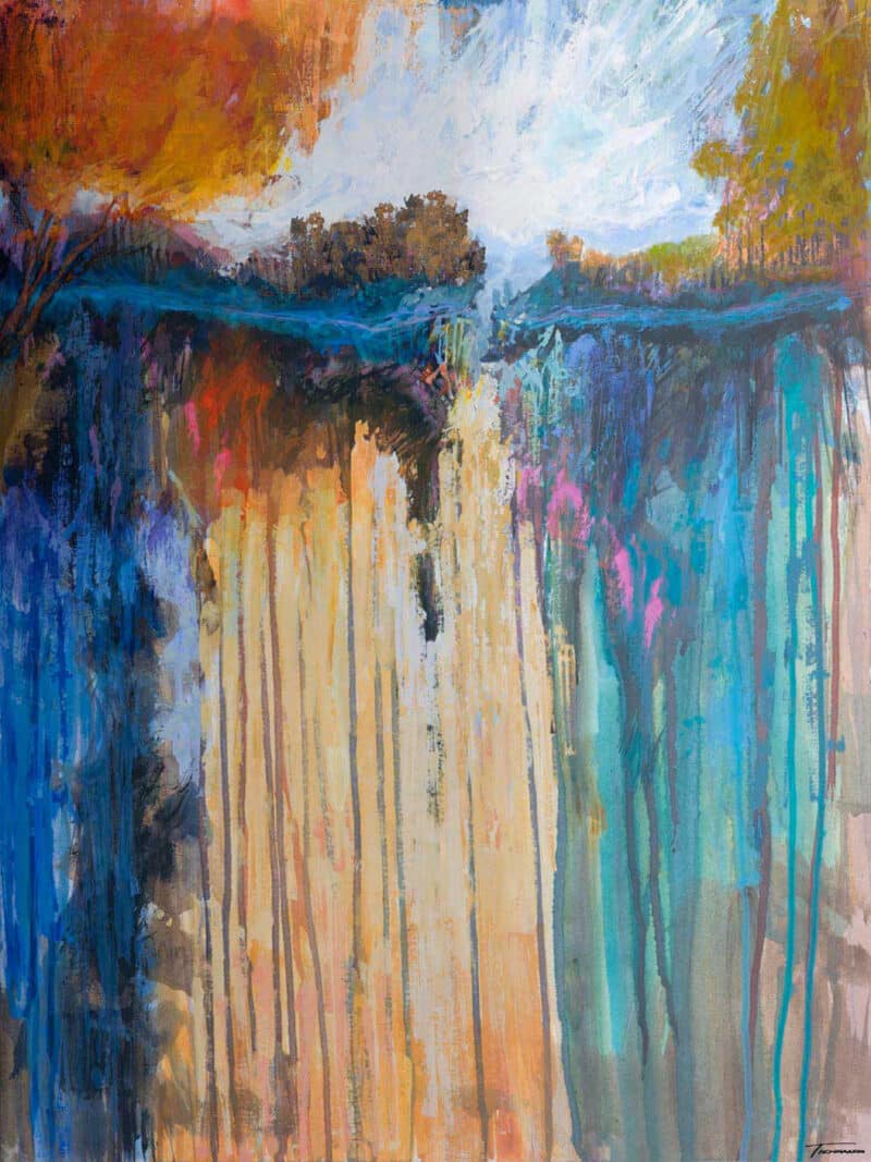 Cascading Memories I  - Unframed Canvas Unframed Canvas