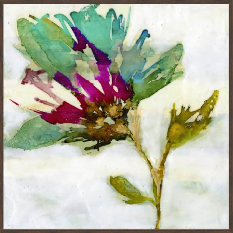 Fuchsia Splash II - Canvas Gallery Walnut