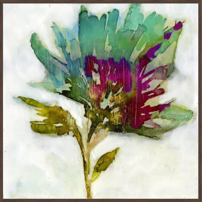 Fuchsia Splash I - Canvas Gallery Walnut