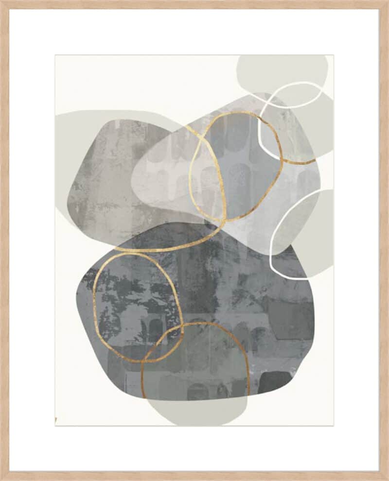 Grey Effervescent I - 10cm Mount Board Box Natural