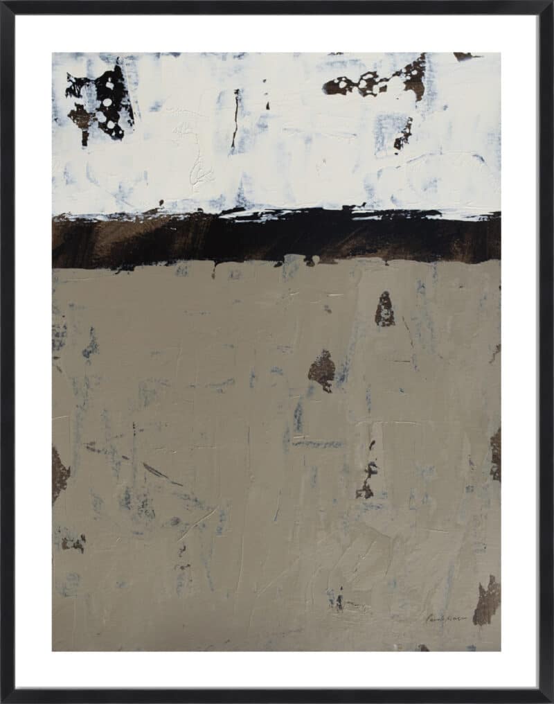 Light Over Brown - 5cm White Border Box Black