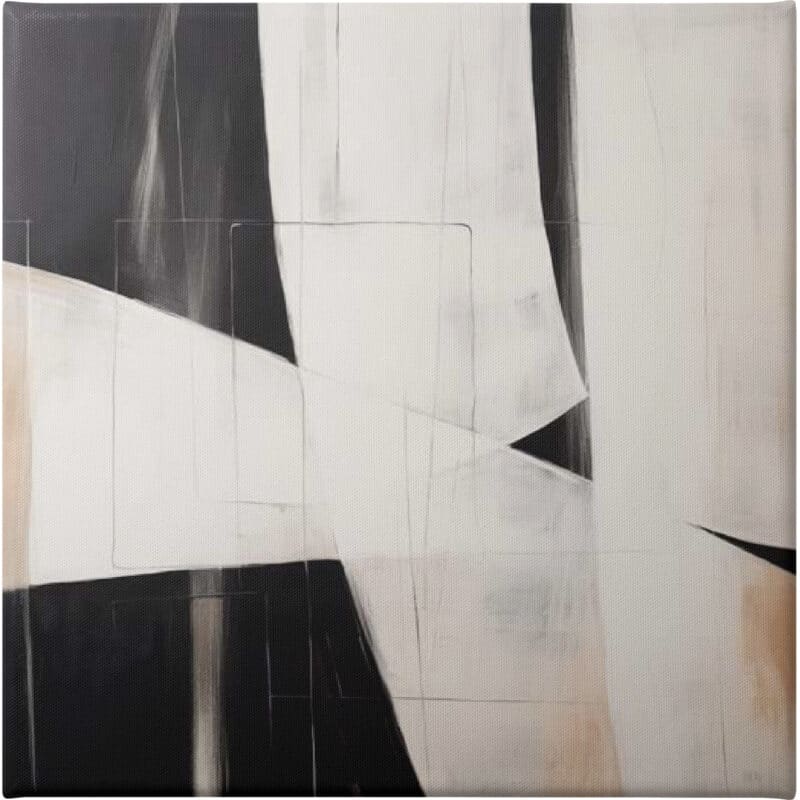 Monochrome Minimalism II - Unframed Canvas Unframed Canvas