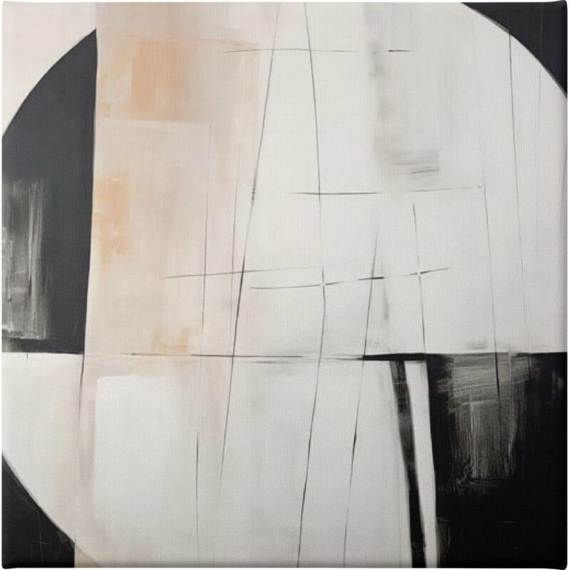 Monochrome Minimalism I - Unframed Canvas Unframed Canvas