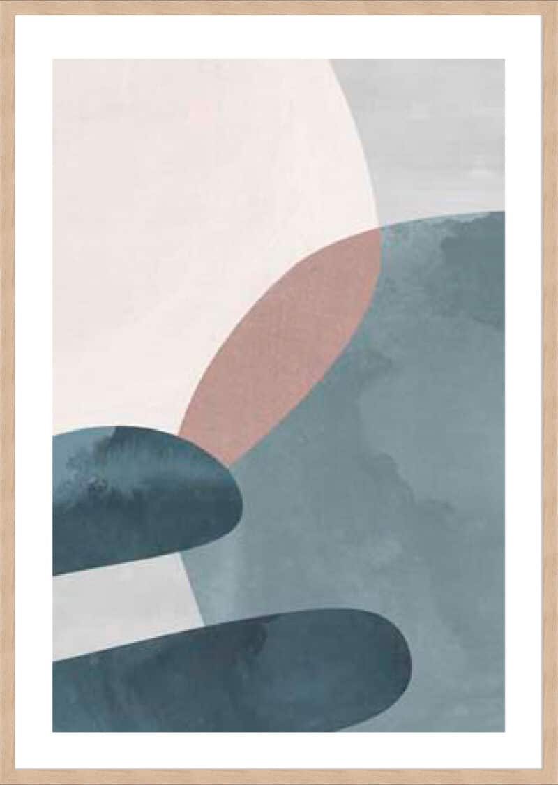 Pink Pebbles II - 5cm White Border Box Natural