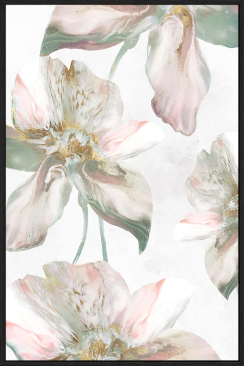 Silk Blush II - Canvas Gallery Black