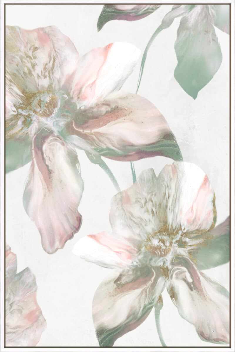 Silk Blush I - Canvas Gallery White