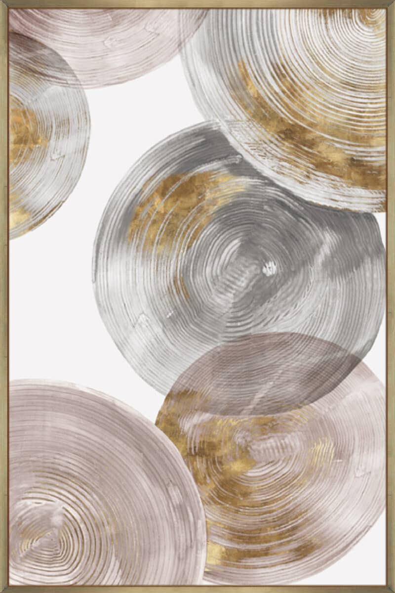 Spiral Rings III - Canvas Gallery Champagne