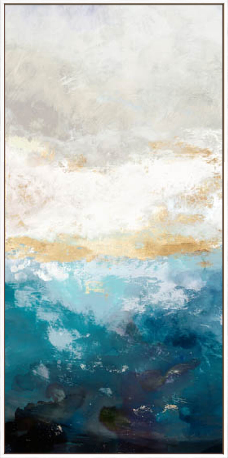 Water Gold I - Canvas Gallery White