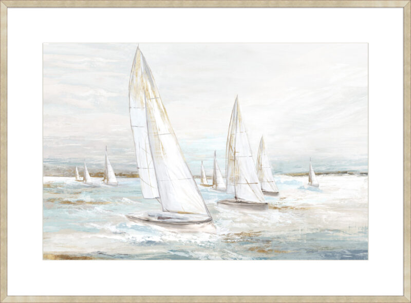 Windswept Sails I - 10cm Mount Board Sm. Box Champagne