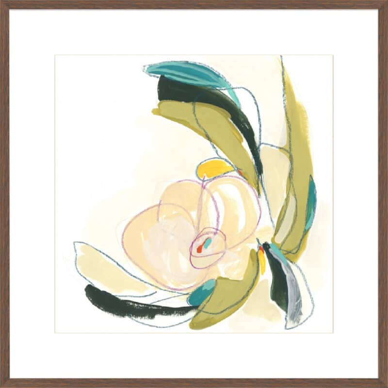 Abstract Orchid II - 10cm Mount Board Box Walnut