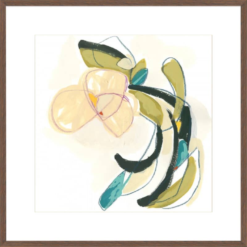 Abstract Orchid IV - 10cm Mount Board Box Walnut