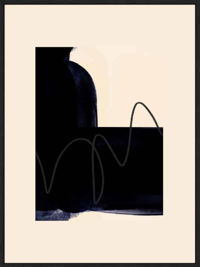 Blobs of Black III - Canvas Gallery Black