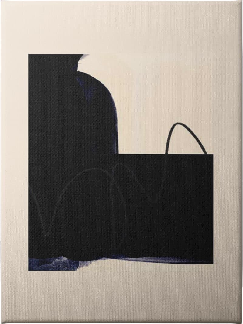 Blobs of Black III - Unframed Canvas Unframed Canvas