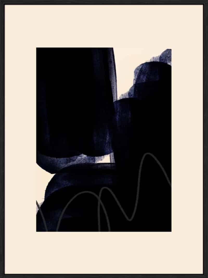 Blobs of Black II - Canvas Gallery Black