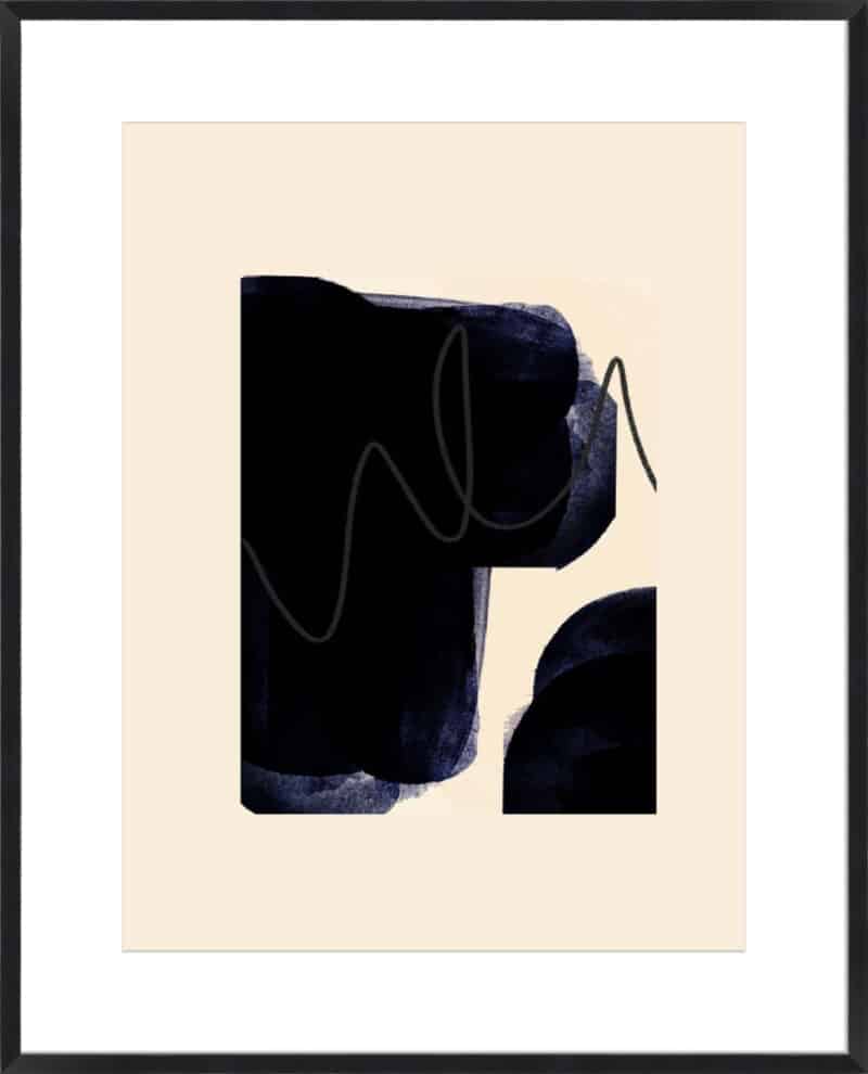 Blobs of Black I - 10cm Mount Board Box Black