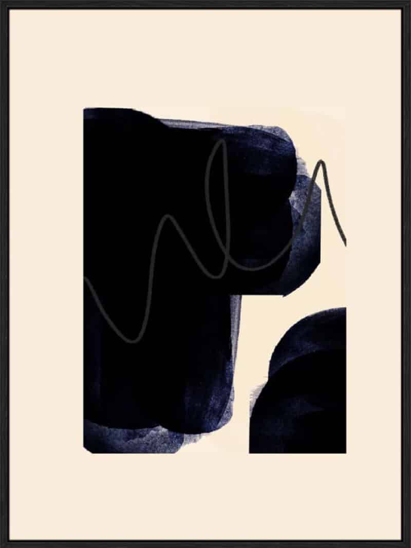 Blobs of Black I - Canvas Gallery Black