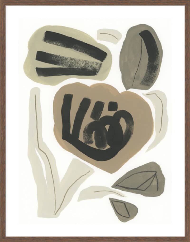 Flores de Papel I - 5cm White Border Box Walnut