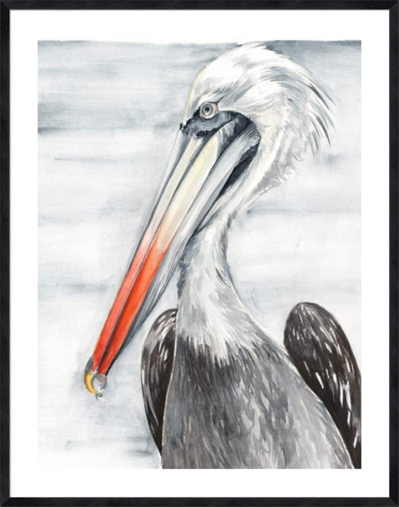 Grey Pelican II - 5cm White Border Sm. Black Woodgrain
