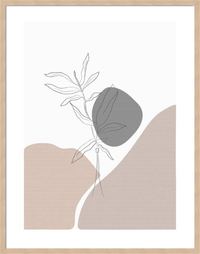 Knitted Lines - 5cm White Border Box Natural