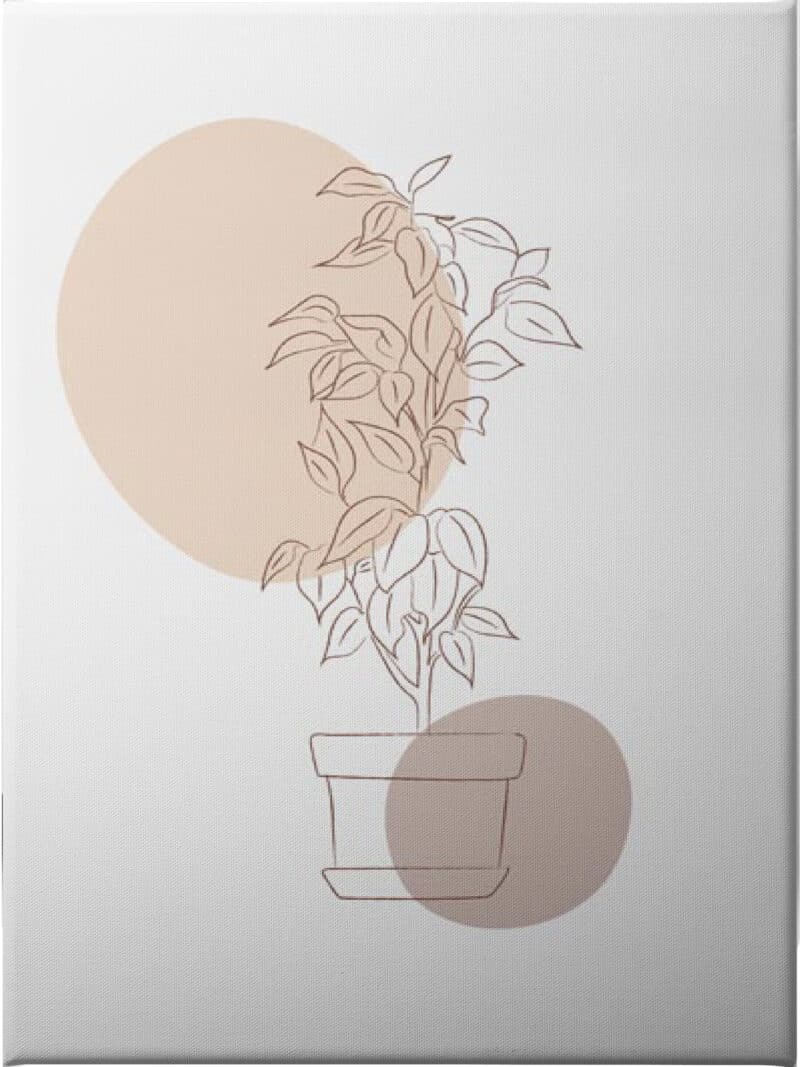 Neutral Lemon Tree - Unframed Canvas Unframed Canvas