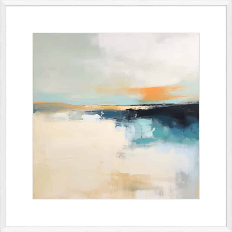 Seashore Abstraction II - 10cm Mount Board Box White
