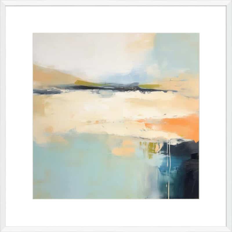 Seashore Abstraction I - 10cm Mount Board Box White