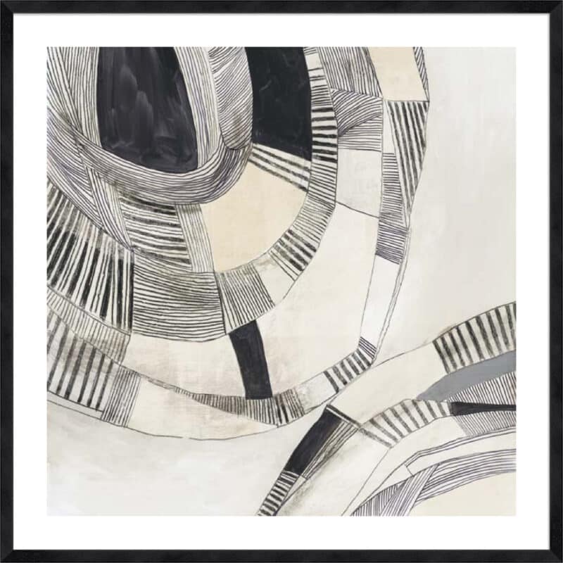 Shadowed Symmetry - 5cm White Border Sm. Black Woodgrain