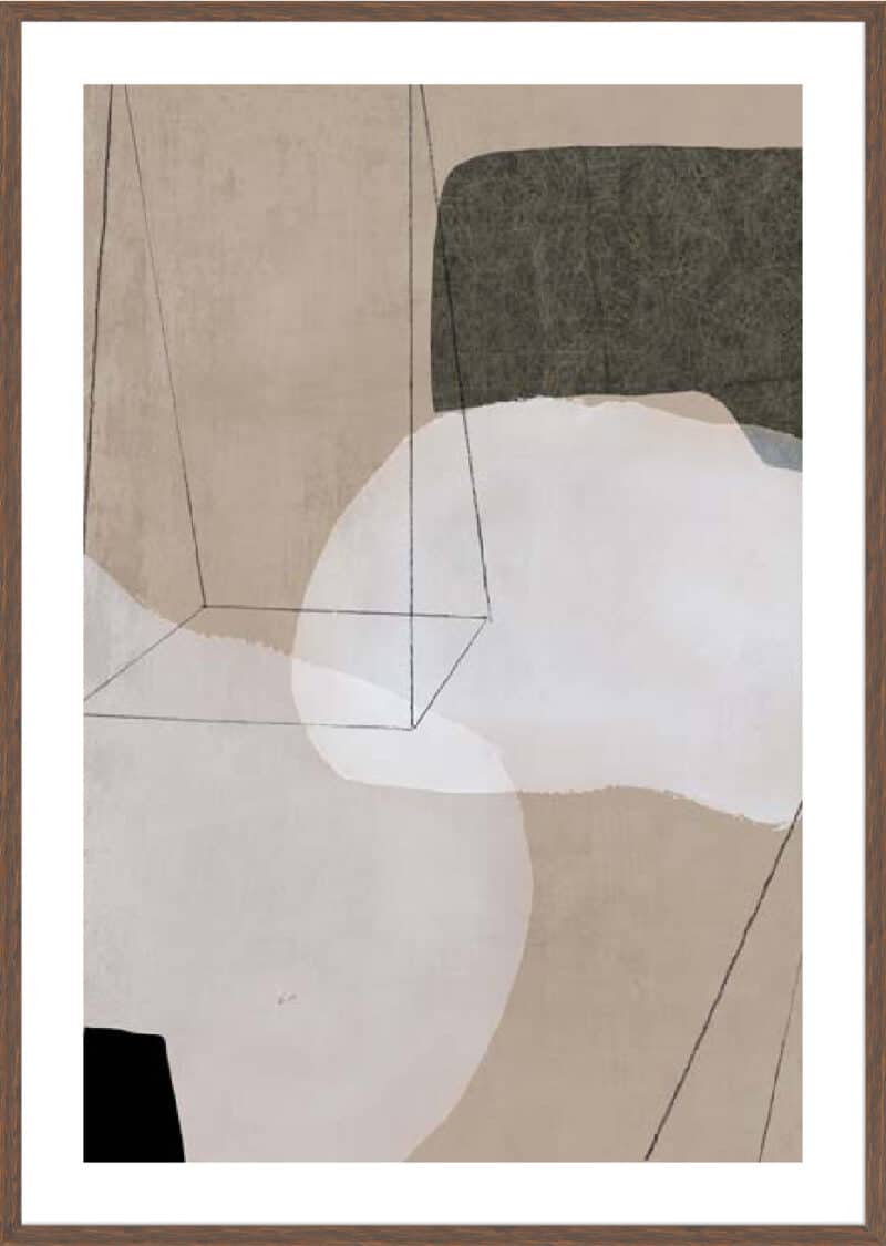 Transparent II - 5cm White Border Box Walnut