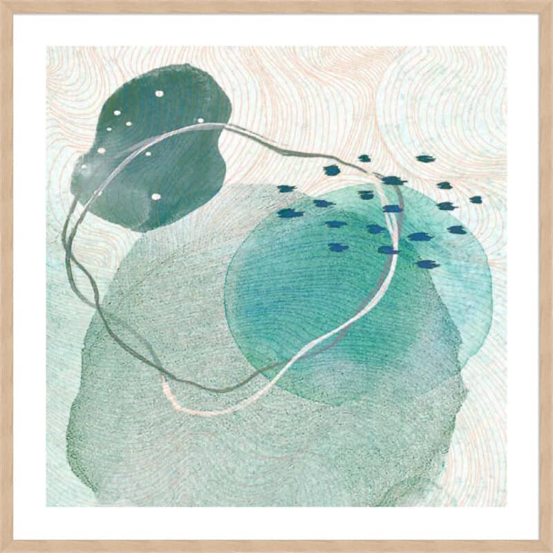 Vaired Blue I - 5cm White Border Box Natural