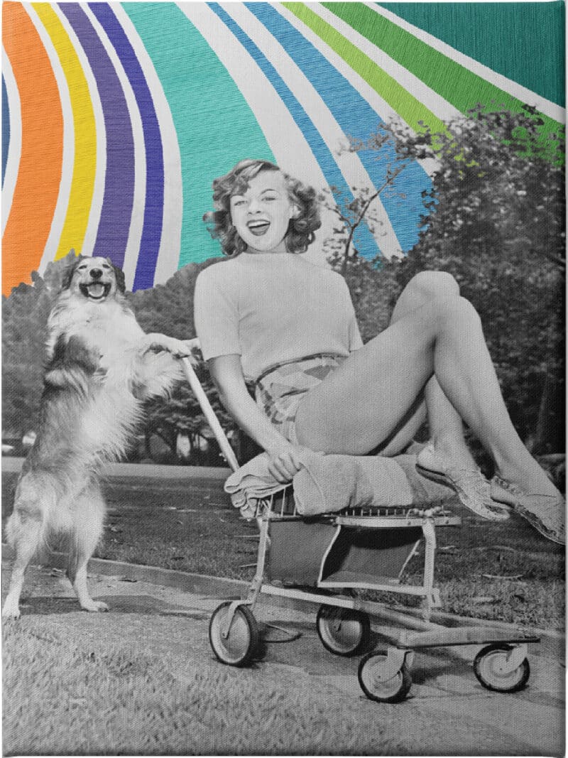 A Day at the Beach - Unframed Canvas Unframed Canvas