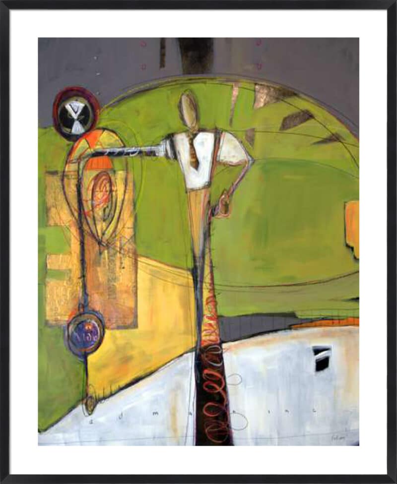 Ad Man - 5cm White Border Box Black