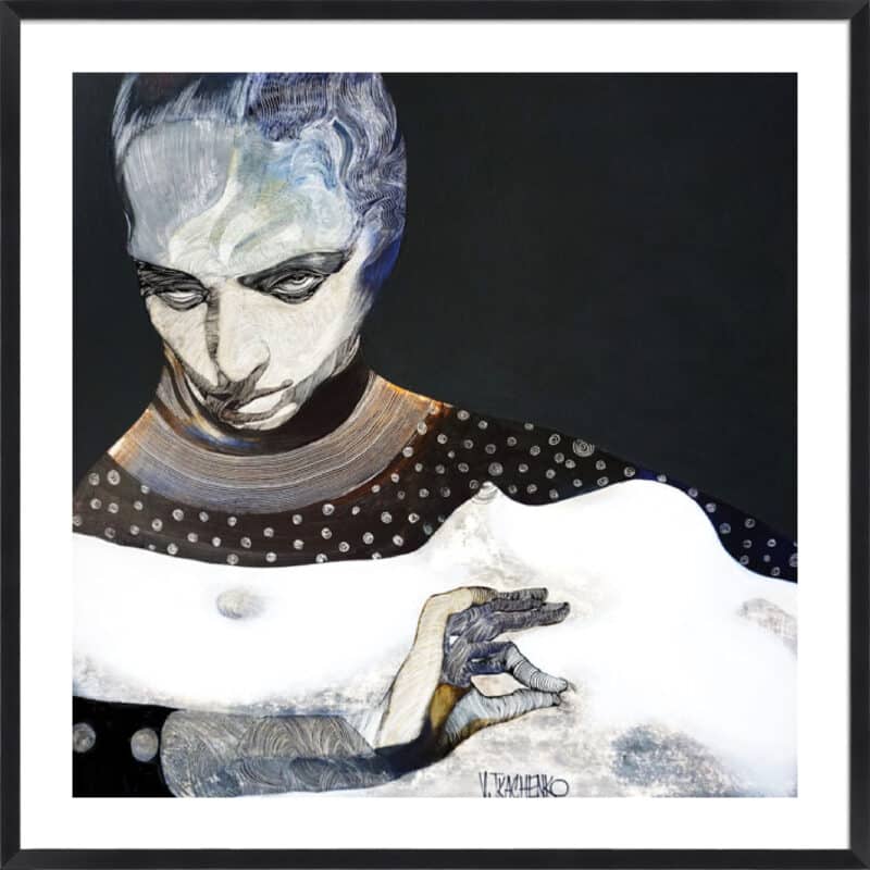 Adjustment - 5cm White Border Box Black