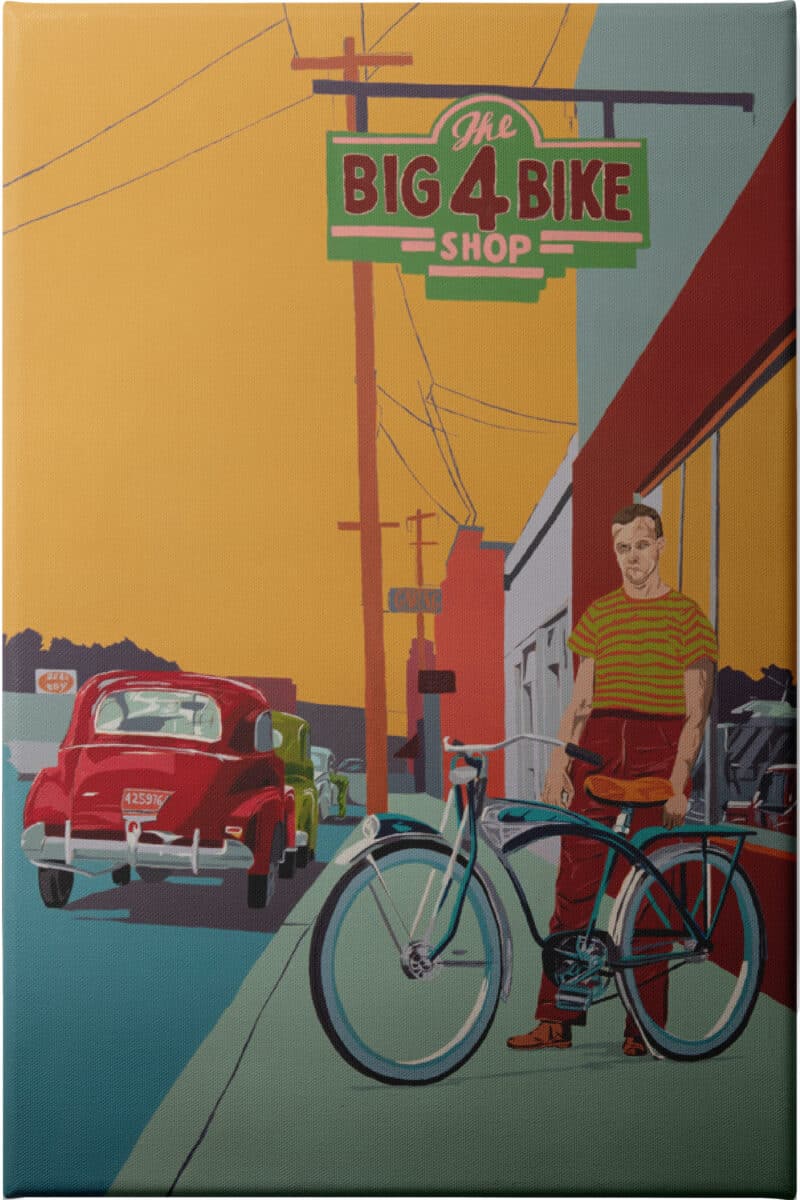 Big 4 Bike Shop - Unframed Canvas Unframed Canvas