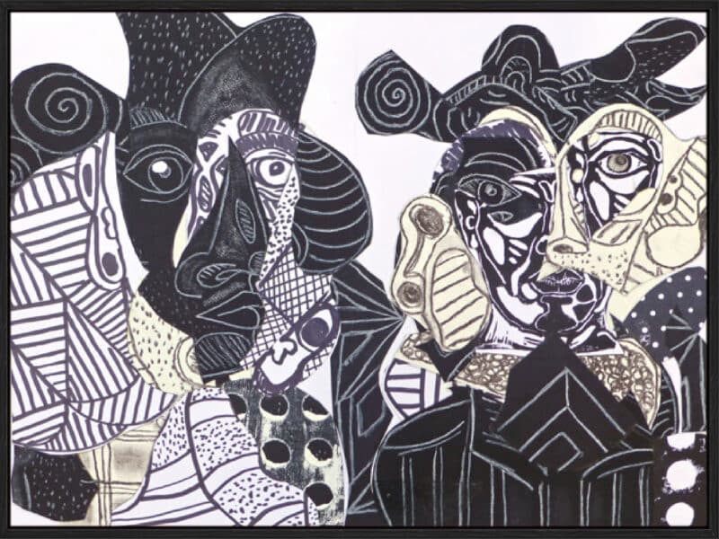 Black and White III - Canvas Gallery Black