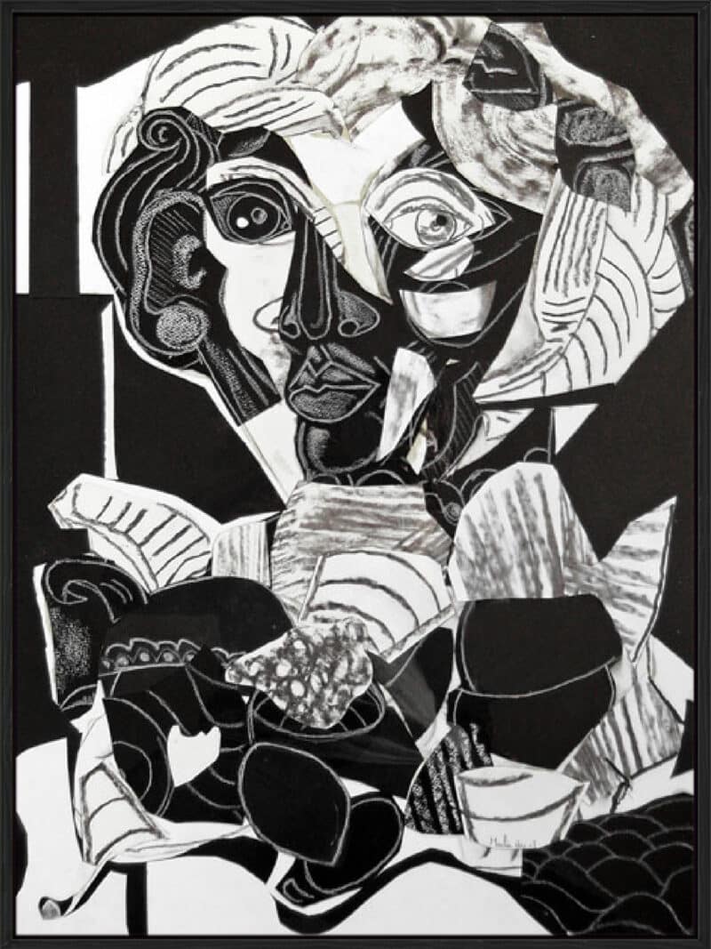 Black and White V - Canvas Gallery Black