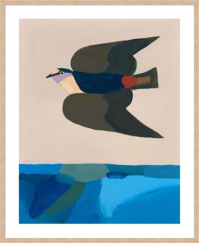 Cliff Sparrow - 5cm White Border Box Natural