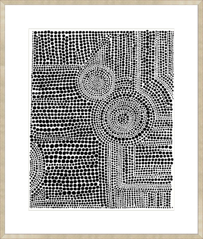 Clustered Dots A - 10cm Mount Board Sm. Box Champagne