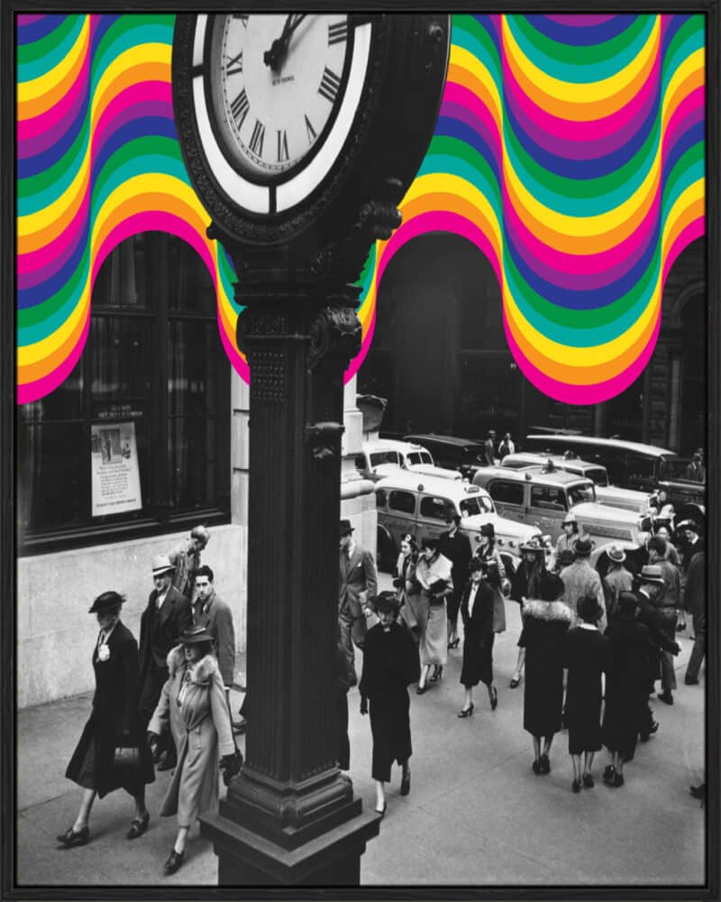 Colorful History 5 - Canvas Gallery Black