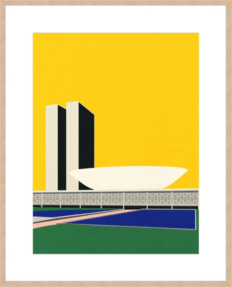 Congresso Nacional Brasilia - 10cm Mount Board Box Natural