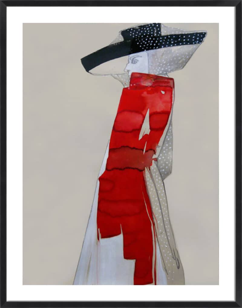 Crimson Moment - 5cm White Border Box Black