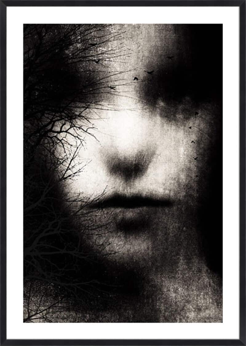 Dear darkness - 5cm White Border Box Black