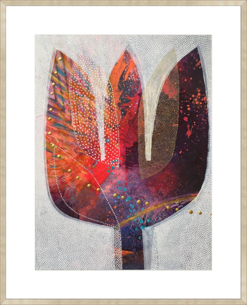 Deconstucted Floral II - 10cm Mount Board Sm. Box Champagne