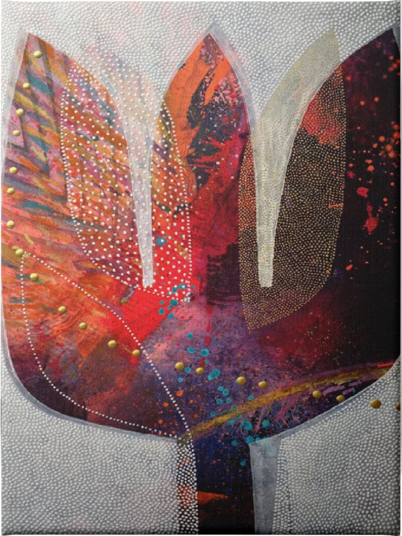 Deconstucted Floral II - Unframed Canvas Unframed Canvas