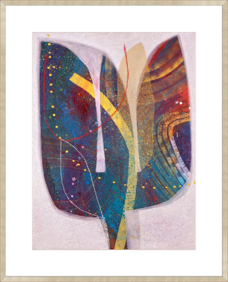 Deconstucted Floral I - 10cm Mount Board Sm. Box Champagne