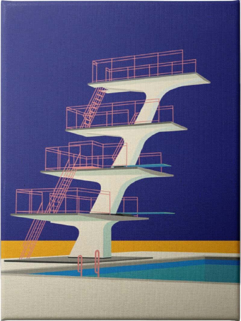 Diving Tower - Unframed Canvas Unframed Canvas